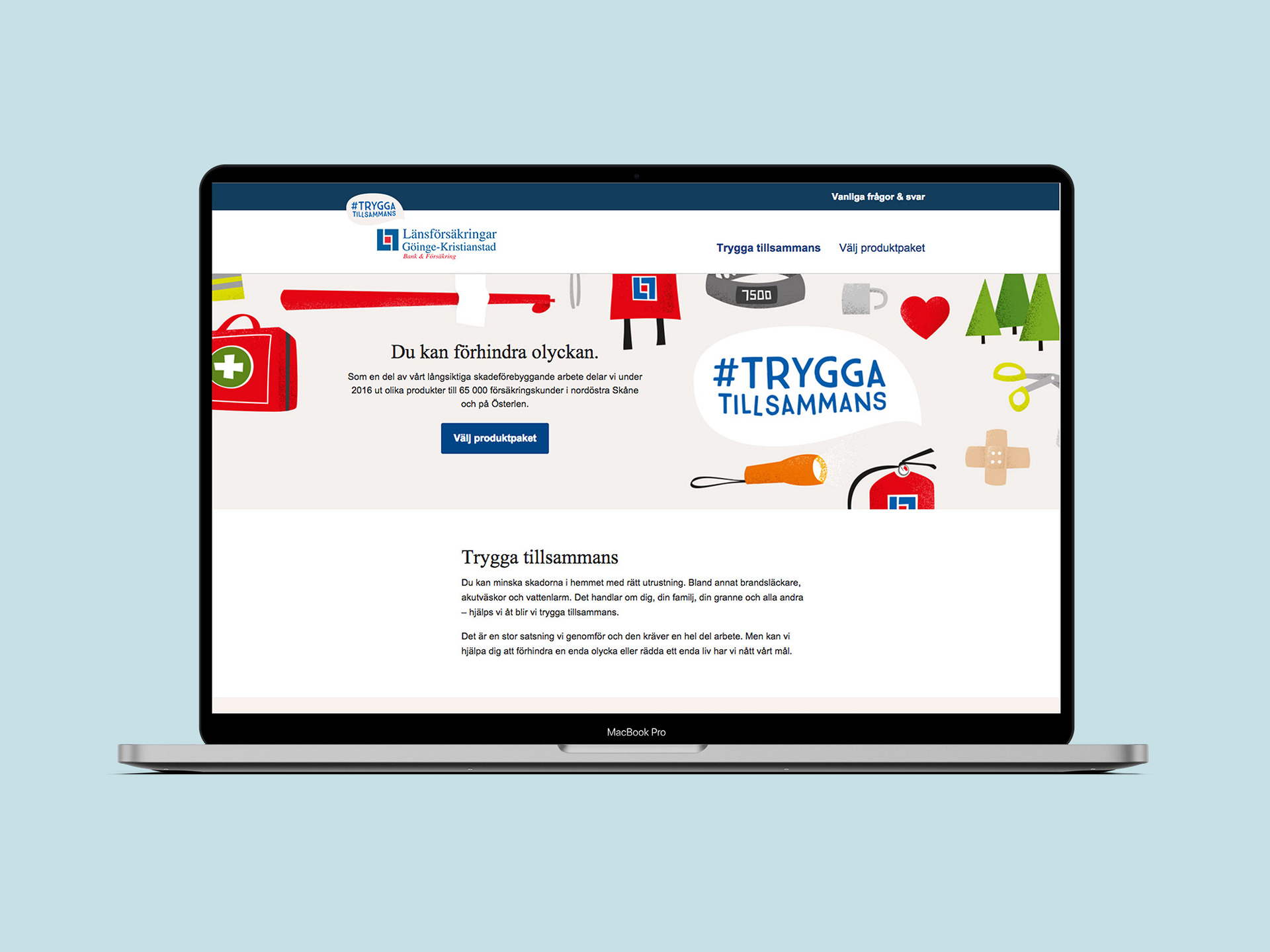 Länsförsäkringars Trygga tillsammans-kampanjhemsida